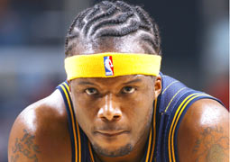 Without Reggie Miller along to help, Jermaine O'Neal assumes the leadership role in Indiana.  (AP)