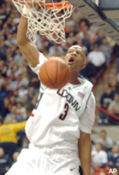 Connecticut's Charlie Villanueva was selected by the Toronto Raptors in the 2005 NBA Draft.  (AP)